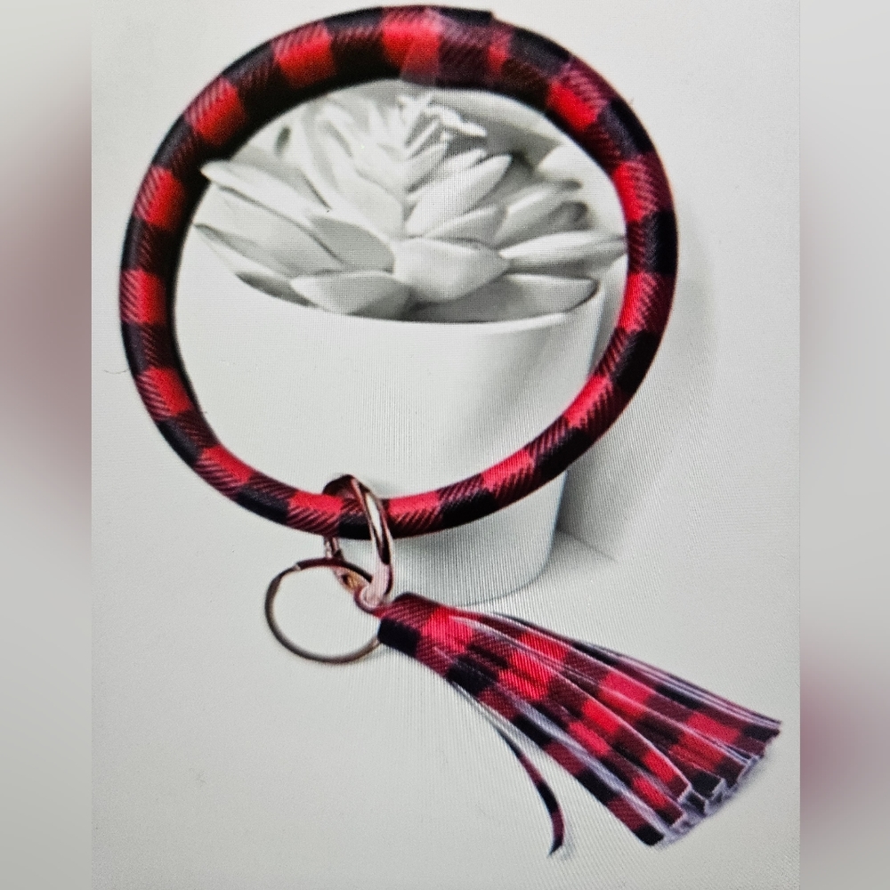 A Girl Thing Red and Black Plaid Key Holder